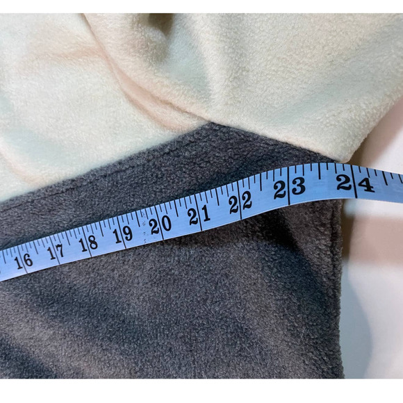 Columbia Fleece Quarter Button Jacket Gray/Cream Women's XL - Picture 5 of 7